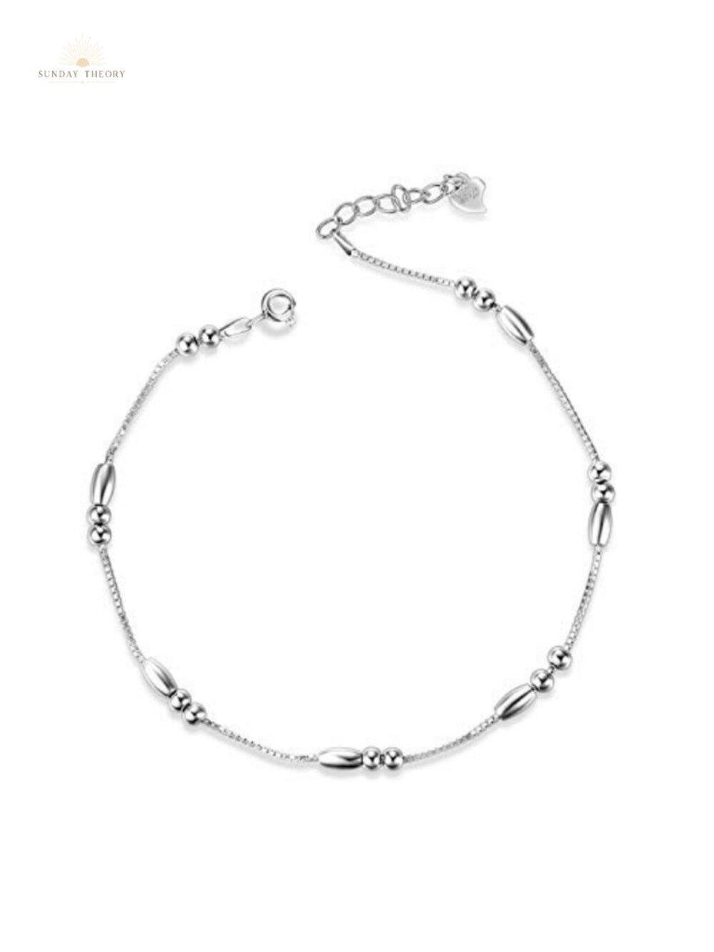 925 Sterling Silver Adjustable Beaded Butterfly Opal Anklet for Women Beach Gift